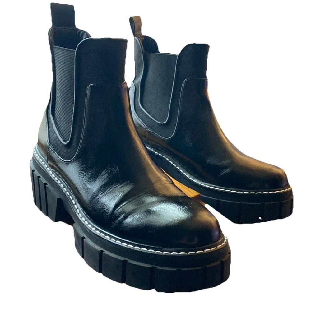 BCBG Women's Ulysa Platform Boots‎ Black  Platform Boots Size 7m BCBGeneration